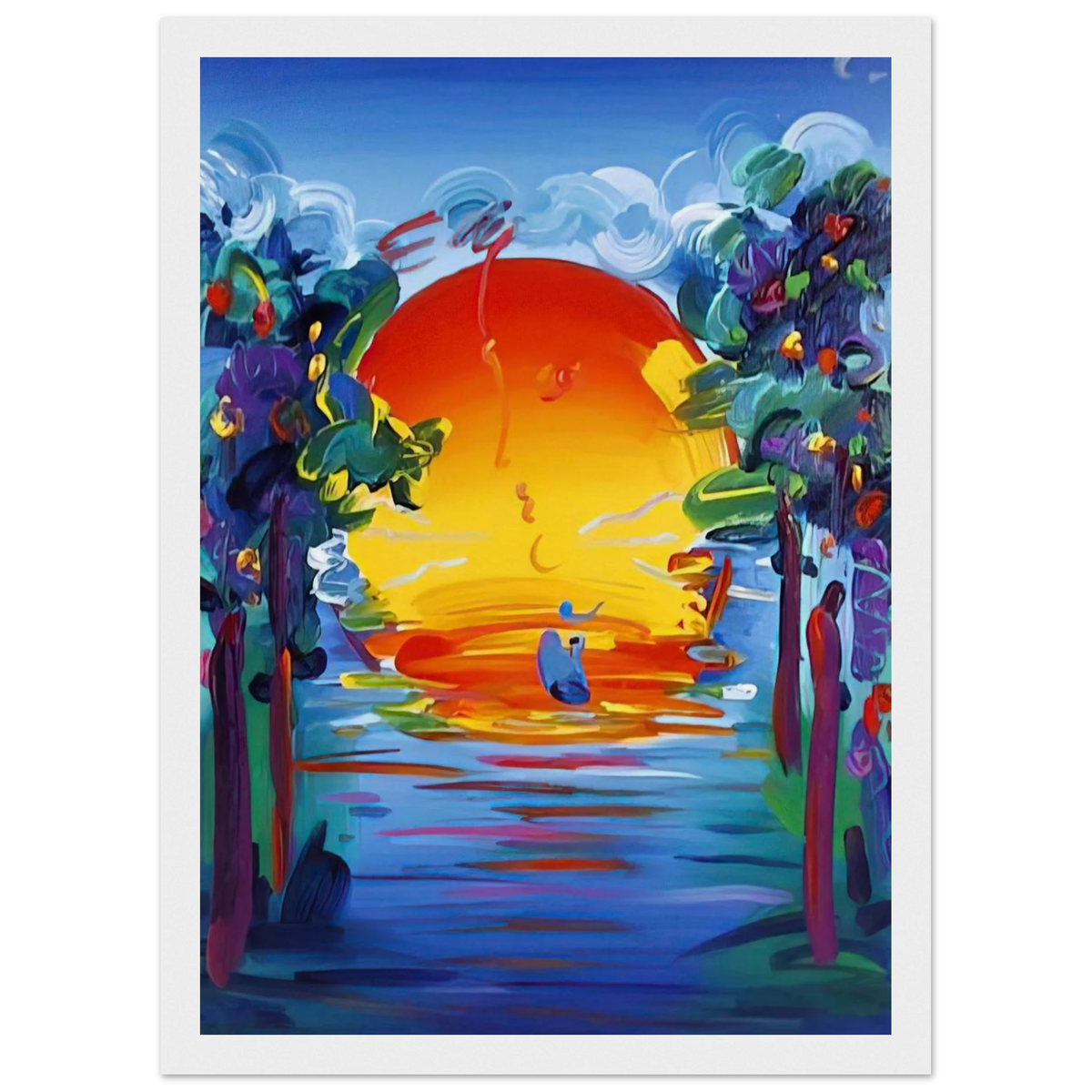 BETTER WORLD 1993 Framed Poster | Peter Max Framed Prints Wall Art | Peter Max Poster