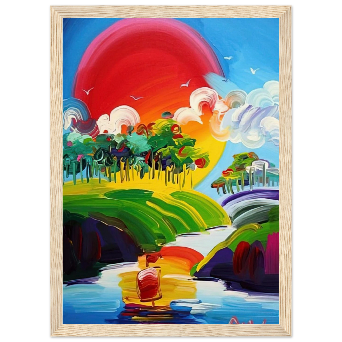 WITHOUT BORDERS 2011 Framed Poster | Peter Max Framed Prints Wall Art | Peter Max Poster