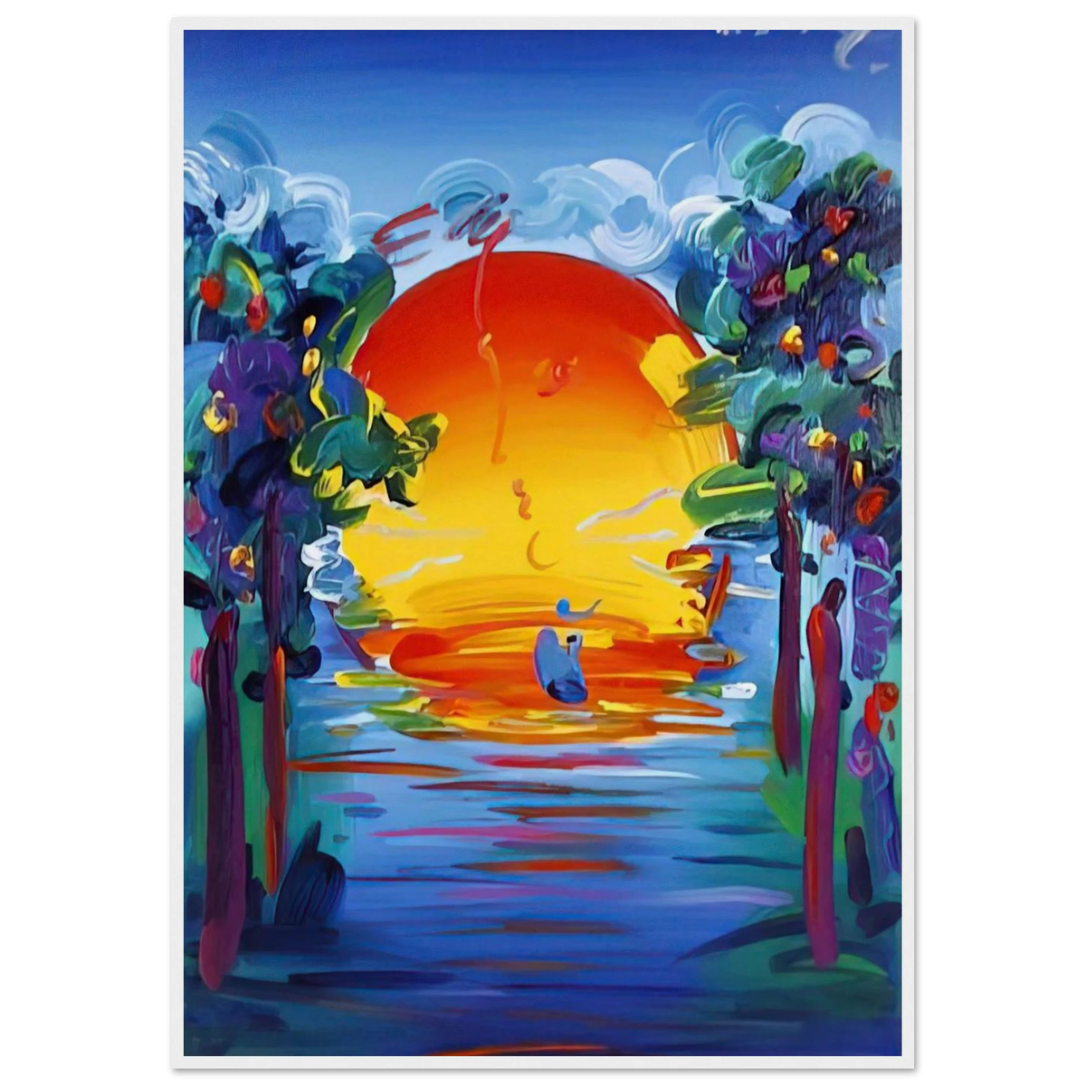 BETTER WORLD 1993 Framed Poster | Peter Max Framed Prints Wall Art | Peter Max Poster