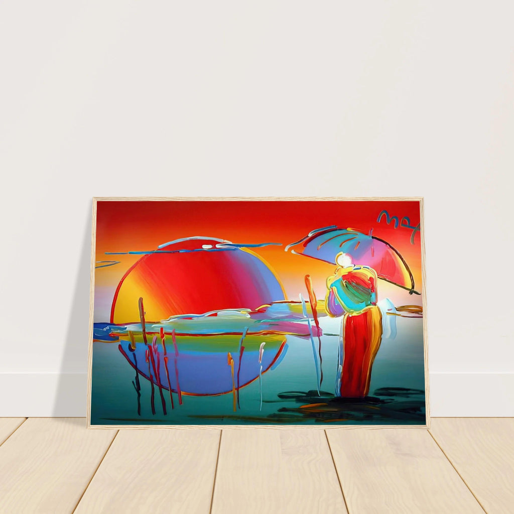 BUDDHA MOON MONK SUNRISE 1999 Framed Poster | Peter Max Framed Prints Wall Art | Peter Max Poster