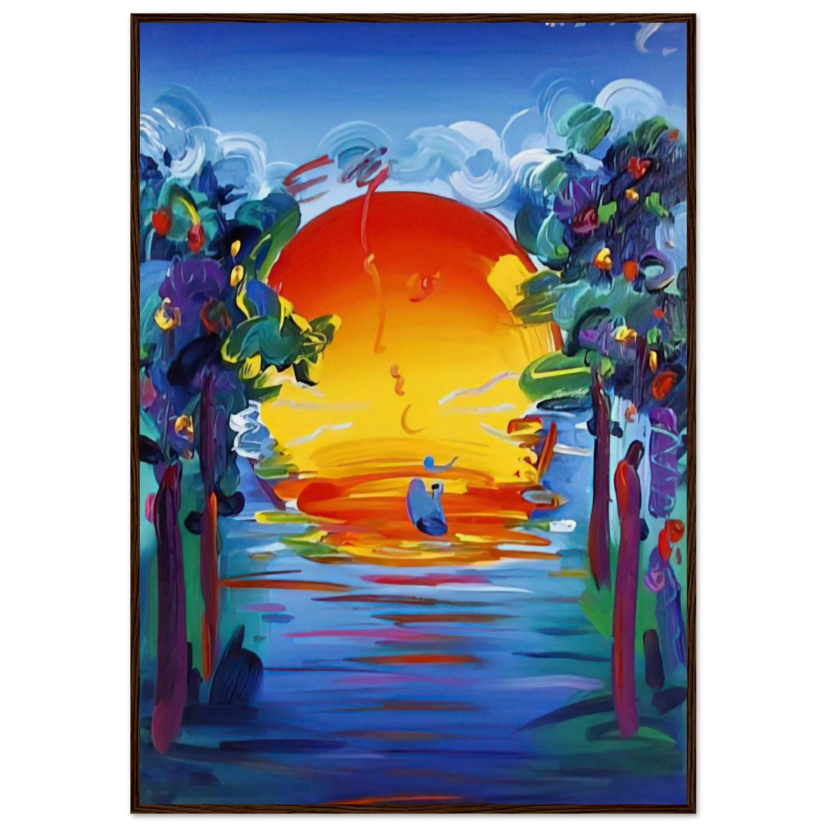 BETTER WORLD 1993 Framed Poster | Peter Max Framed Prints Wall Art | Peter Max Poster