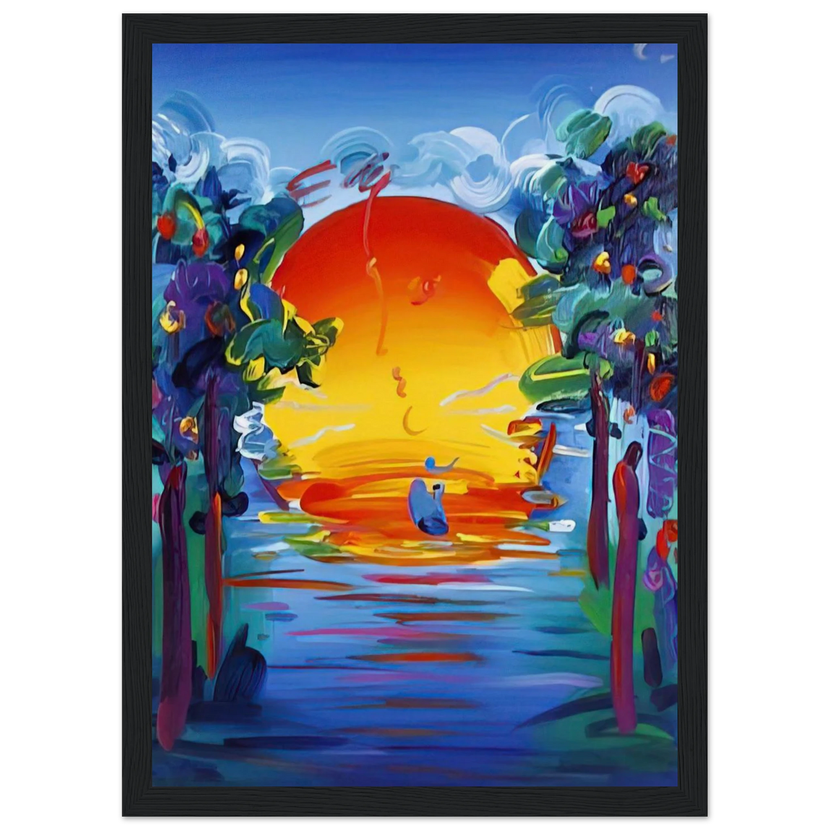 BETTER WORLD 1993 Framed Poster | Peter Max Framed Prints Wall Art | Peter Max Poster