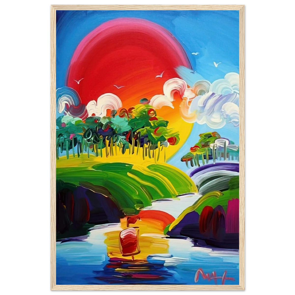 WITHOUT BORDERS 2011 Framed Poster | Peter Max Framed Prints Wall Art | Peter Max Poster