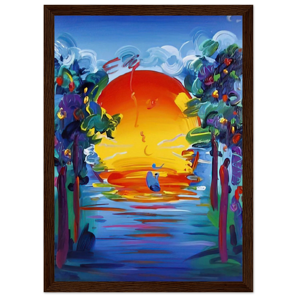 BETTER WORLD 1993 Framed Poster | Peter Max Framed Prints Wall Art | Peter Max Poster