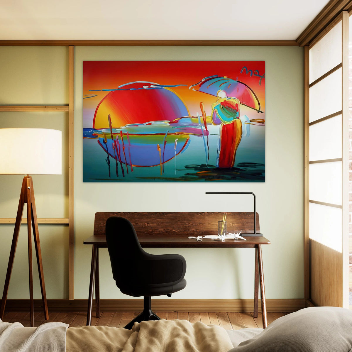 BUDDHA MOON MONK SUNRISE 1999 Poster | Peter Max Poster | Peter Max Poster