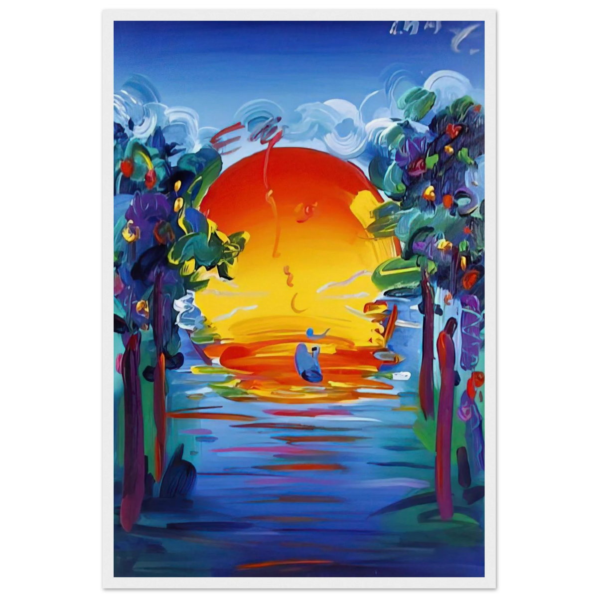 BETTER WORLD 1993 Framed Poster | Peter Max Framed Prints Wall Art | Peter Max Poster