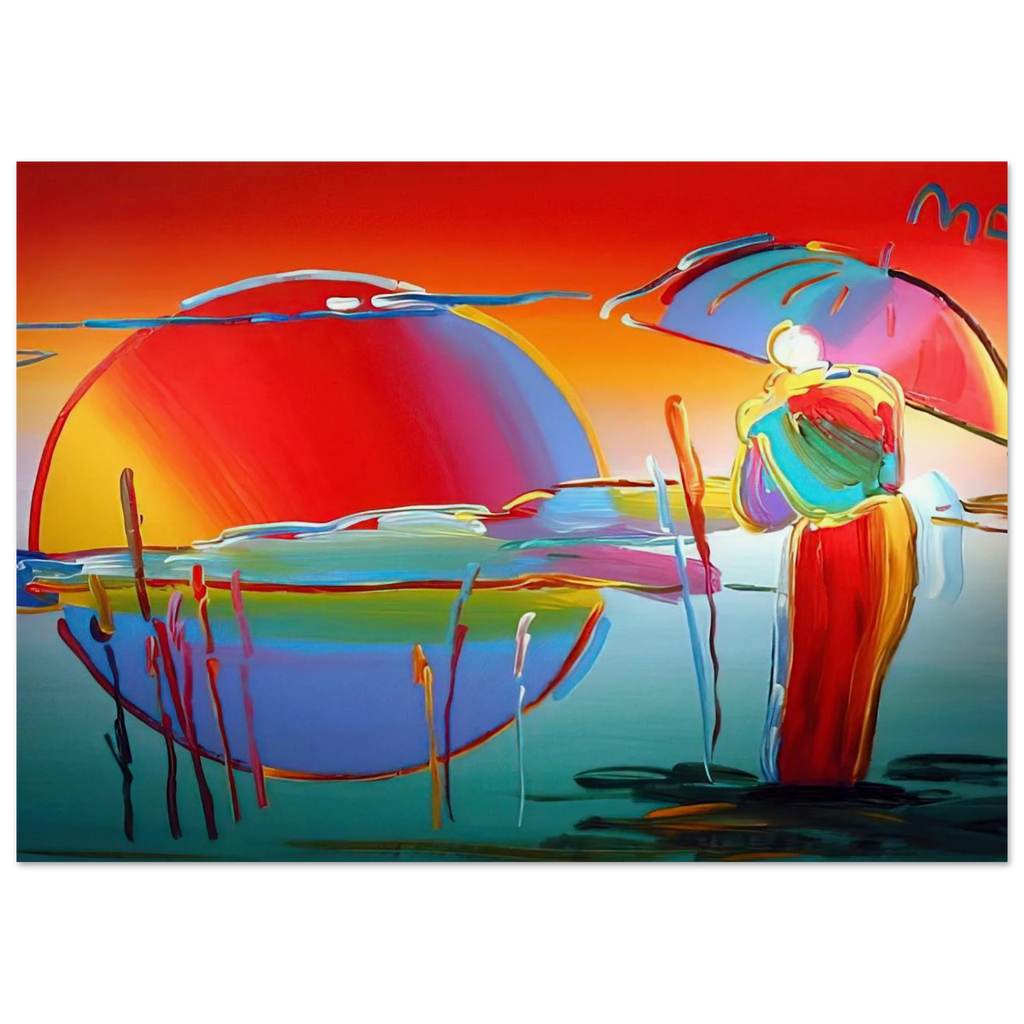 BUDDHA MOON MONK SUNRISE 1999 Poster | Peter Max Poster | Peter Max Poster