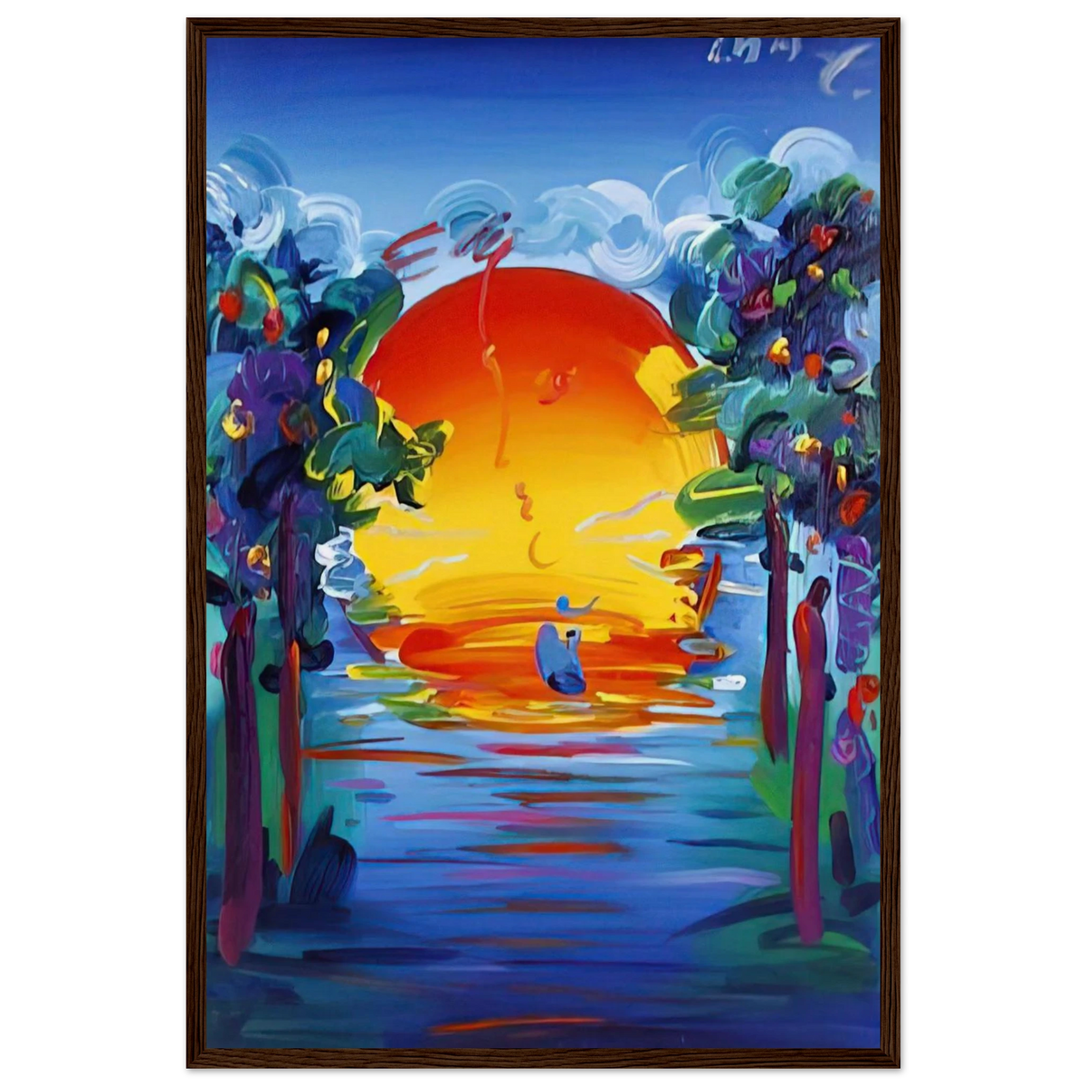 BETTER WORLD 1993 Framed Poster | Peter Max Framed Prints Wall Art | Peter Max Poster