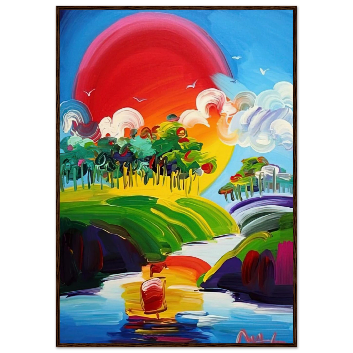 WITHOUT BORDERS 2011 Framed Poster | Peter Max Framed Prints Wall Art | Peter Max Poster