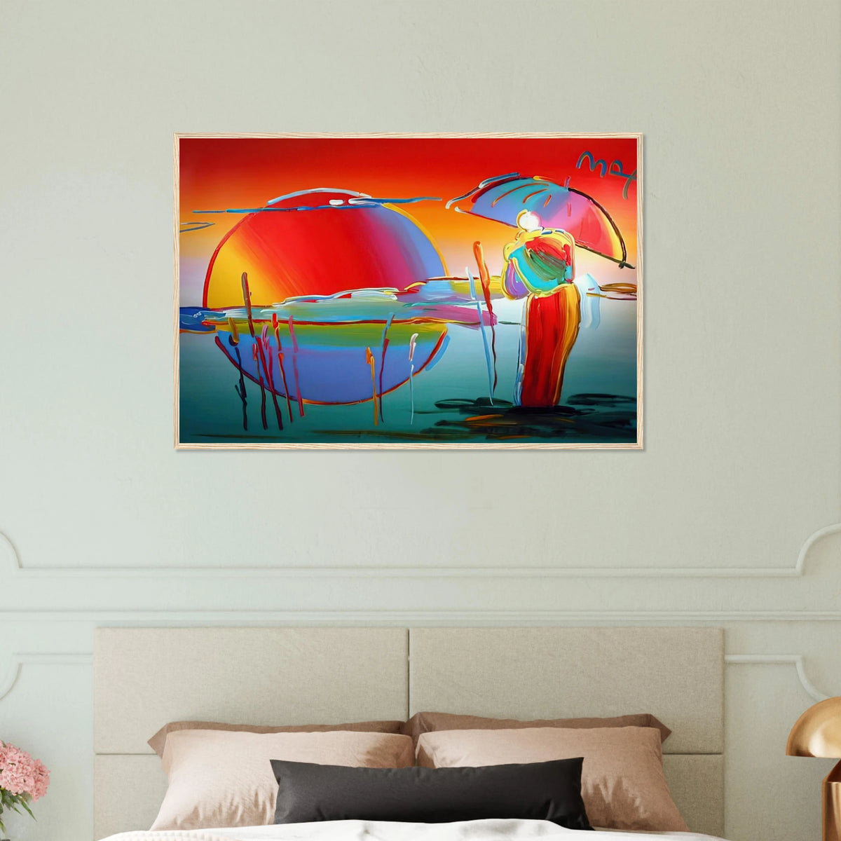 BUDDHA MOON MONK SUNRISE 1999 Framed Poster | Peter Max Framed Prints Wall Art | Peter Max Poster