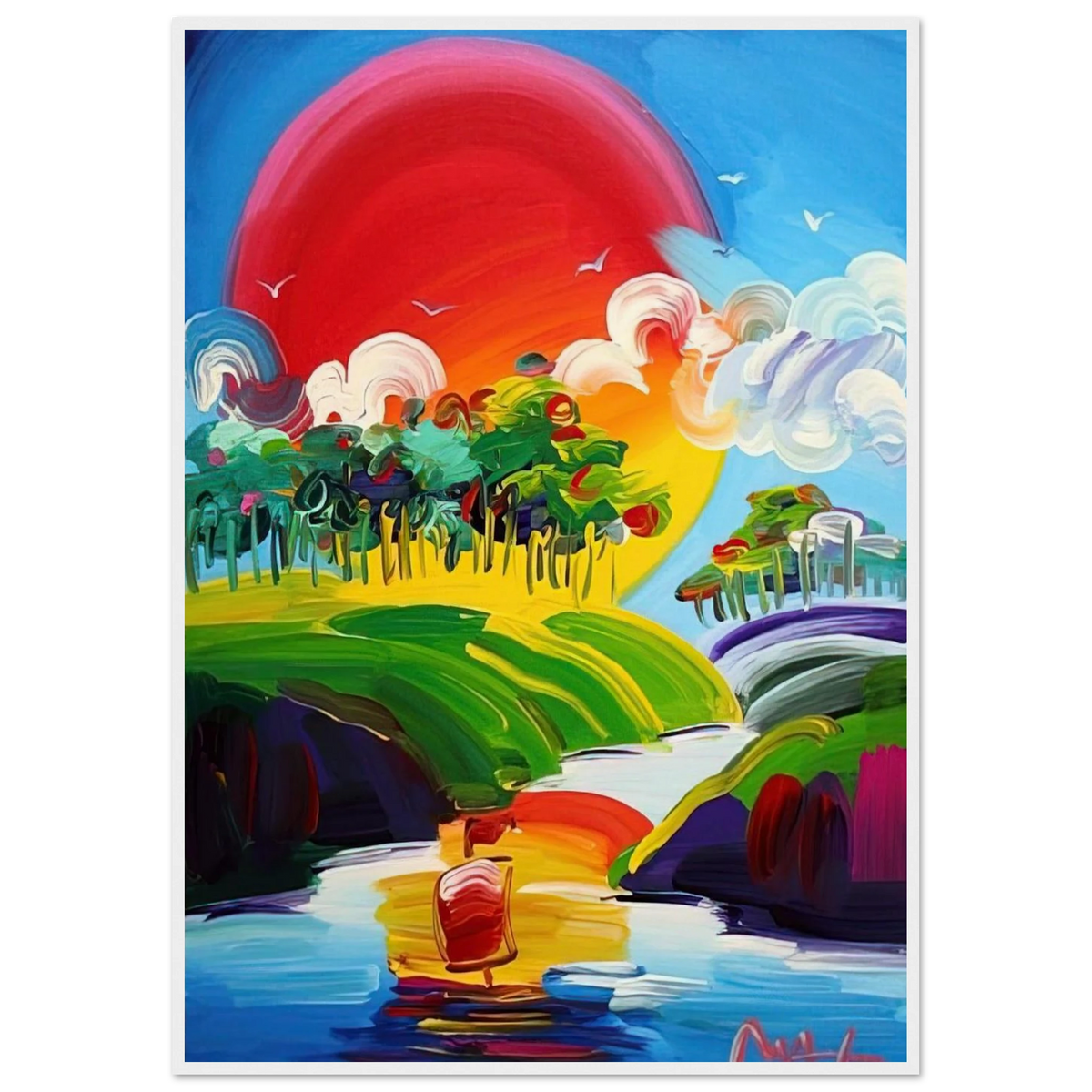 WITHOUT BORDERS 2011 Framed Poster | Peter Max Framed Prints Wall Art | Peter Max Poster