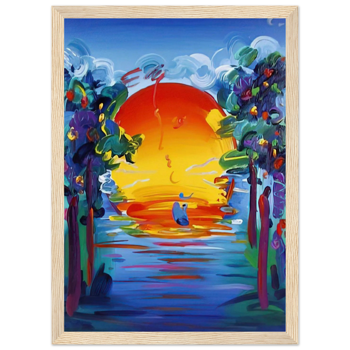 BETTER WORLD 1993 Framed Poster | Peter Max Framed Prints Wall Art | Peter Max Poster