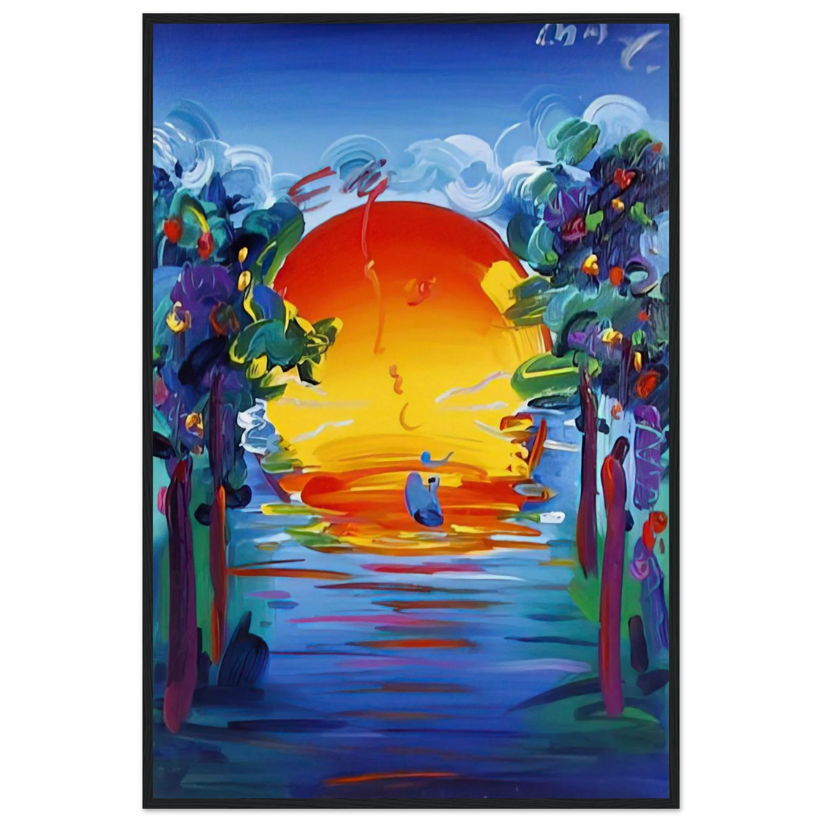 BETTER WORLD 1993 Framed Poster | Peter Max Framed Prints Wall Art | Peter Max Poster