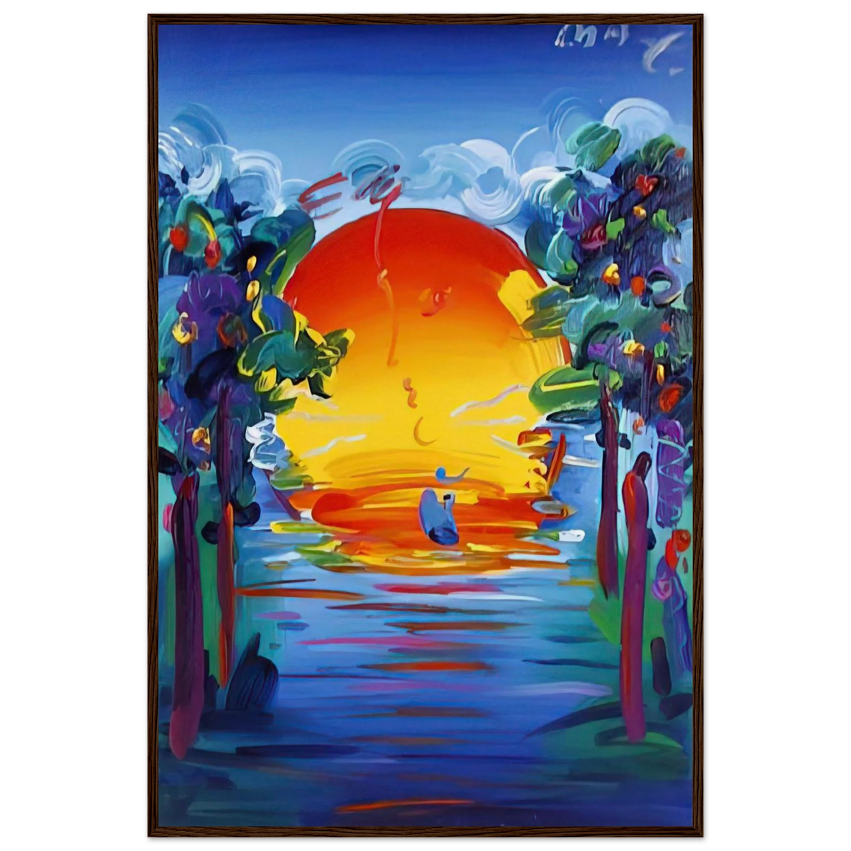 BETTER WORLD 1993 Framed Poster | Peter Max Framed Prints Wall Art | Peter Max Poster