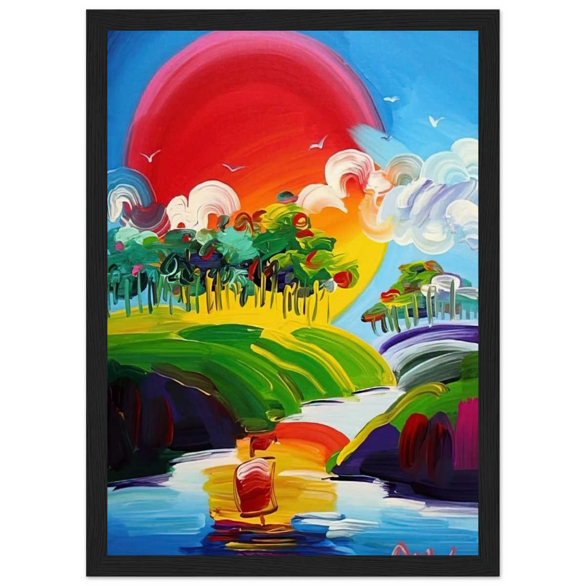 WITHOUT BORDERS 2011 Framed Poster | Peter Max Framed Prints Wall Art | Peter Max Poster