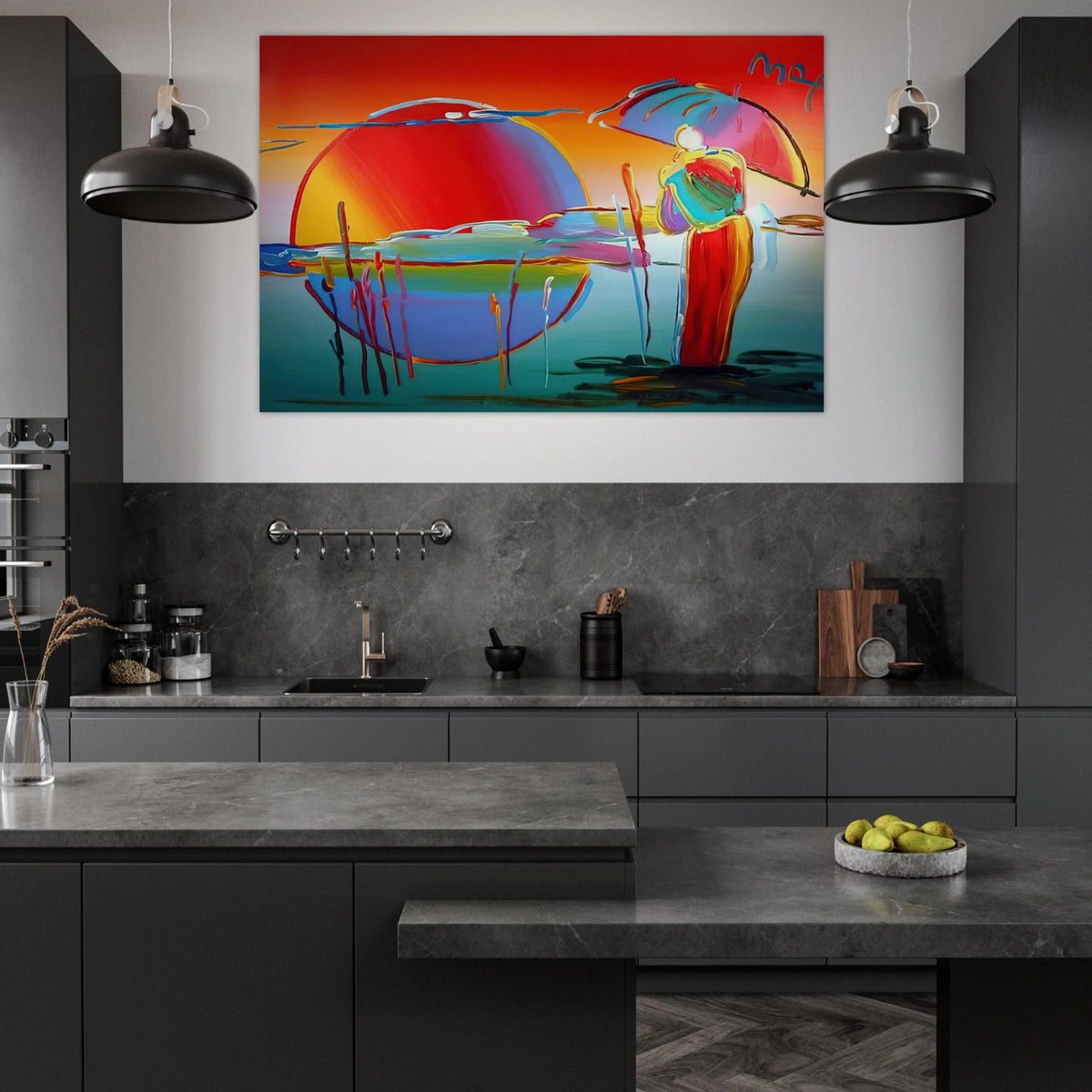 BUDDHA MOON MONK SUNRISE 1999 Poster | Peter Max Poster | Peter Max Poster