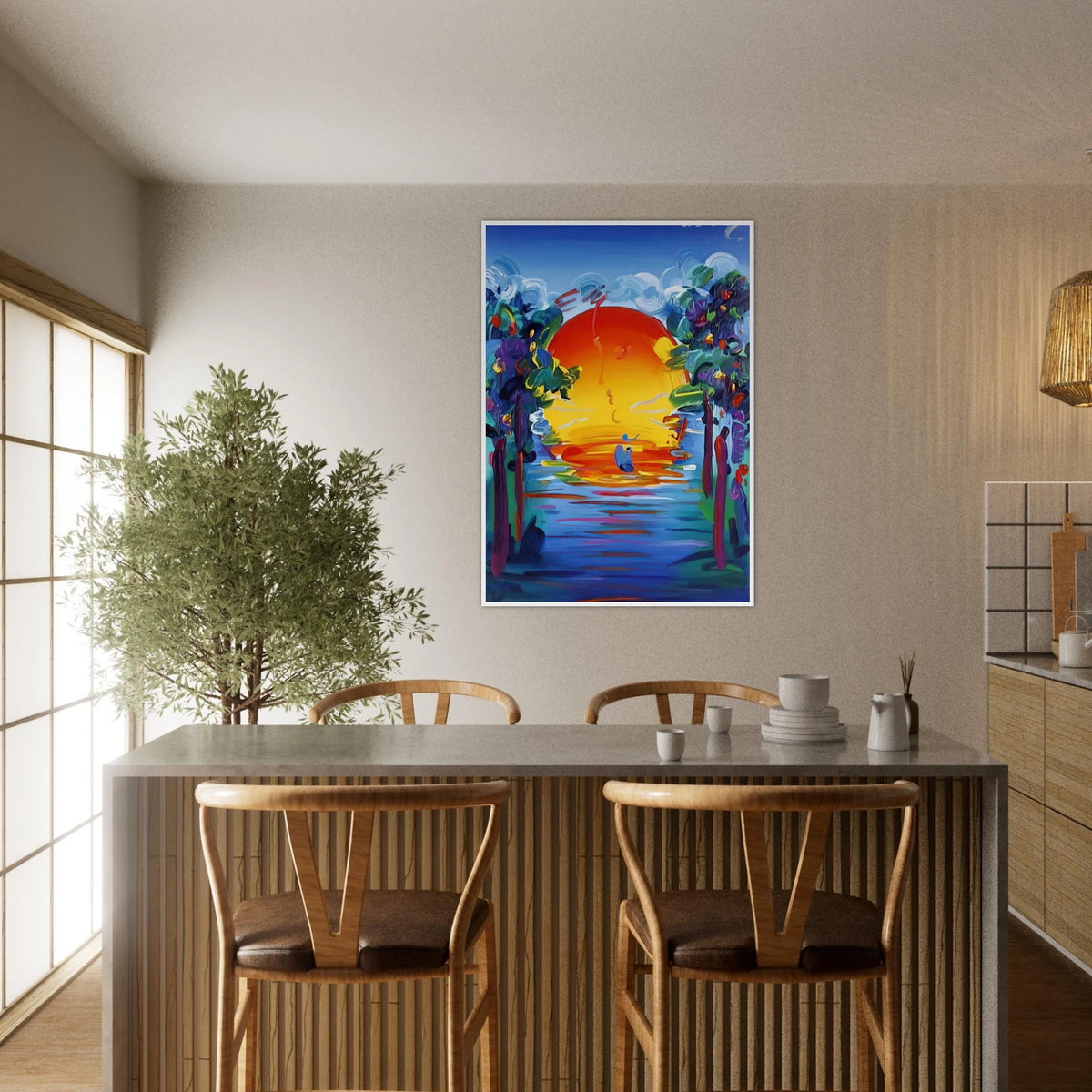 BETTER WORLD 1993 Framed Poster | Peter Max Framed Prints Wall Art | Peter Max Poster