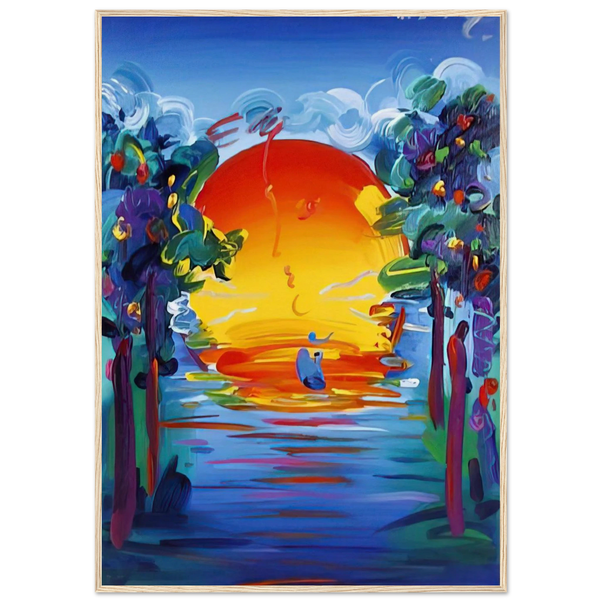 BETTER WORLD 1993 Framed Poster | Peter Max Framed Prints Wall Art | Peter Max Poster