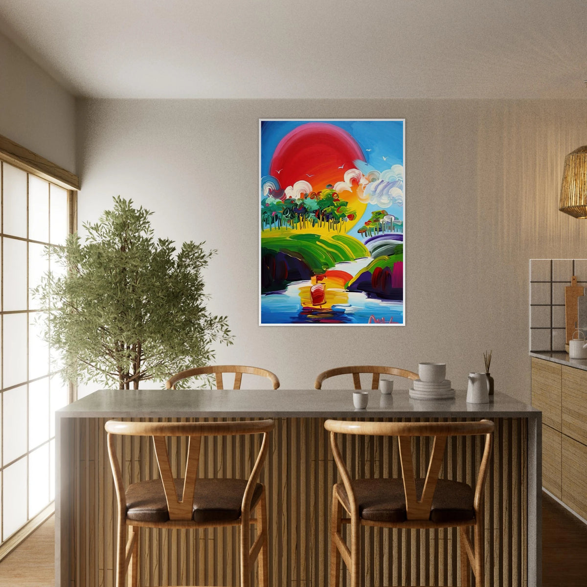 WITHOUT BORDERS 2011 Framed Poster | Peter Max Framed Prints Wall Art | Peter Max Poster