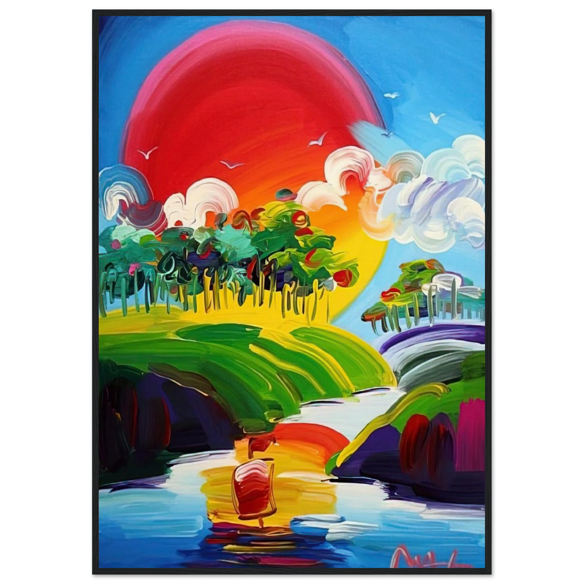 WITHOUT BORDERS 2011 Framed Poster | Peter Max Framed Prints Wall Art | Peter Max Poster
