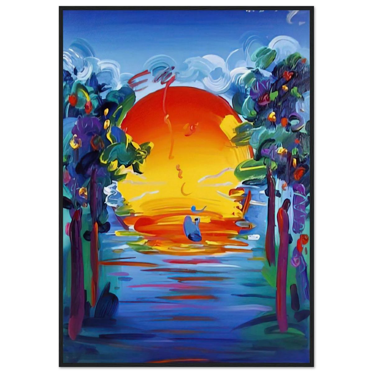 BETTER WORLD 1993 Framed Poster | Peter Max Framed Prints Wall Art | Peter Max Poster