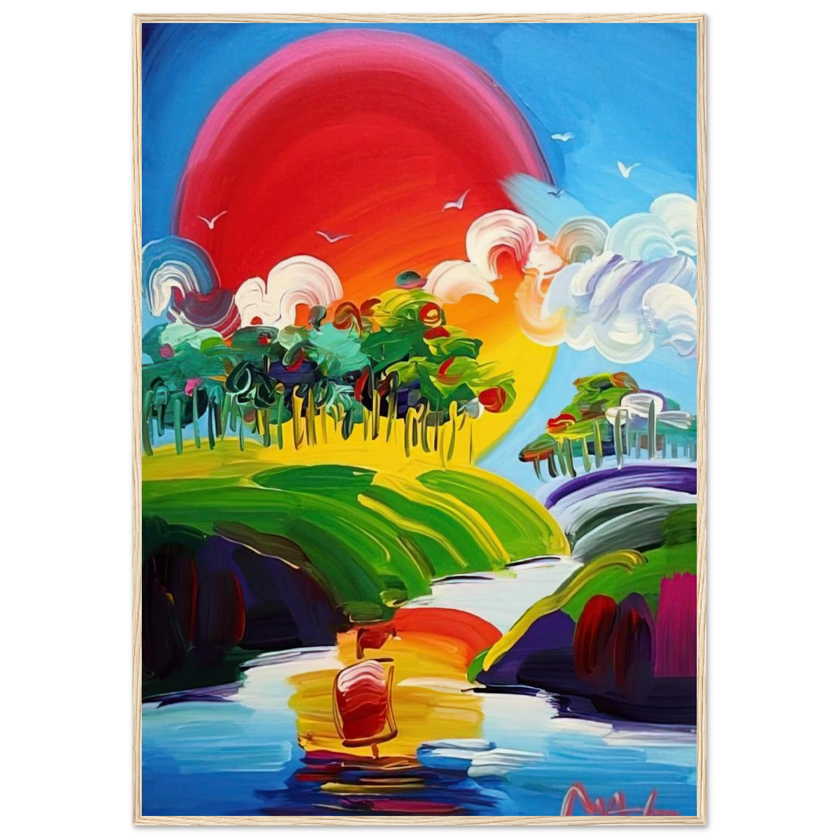 WITHOUT BORDERS 2011 Framed Poster | Peter Max Framed Prints Wall Art | Peter Max Poster