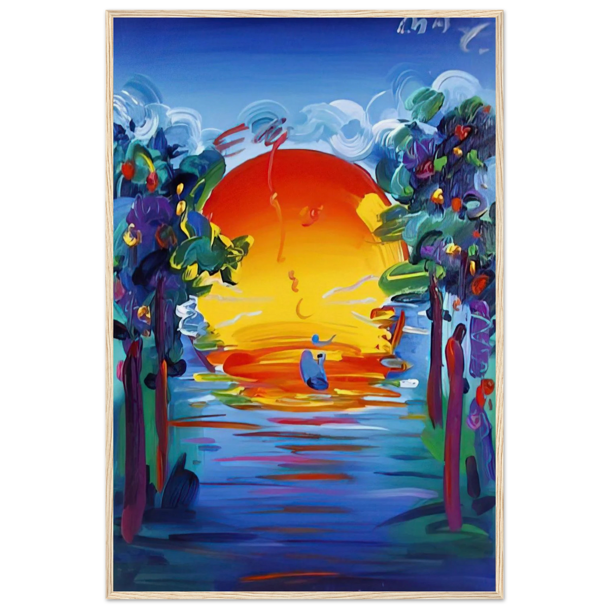 BETTER WORLD 1993 Framed Poster | Peter Max Framed Prints Wall Art | Peter Max Poster