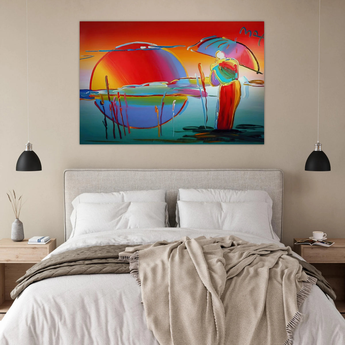 BUDDHA MOON MONK SUNRISE 1999 Poster | Peter Max Poster | Peter Max Poster
