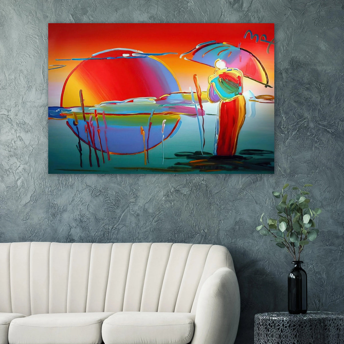BUDDHA MOON MONK SUNRISE 1999 Poster | Peter Max Poster | Peter Max Poster